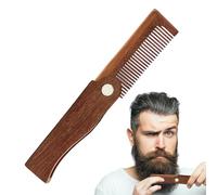 Mens Beard Comb | Foldable Beard Cleaner Comb - Folding Wooden, Men's & Mustache, Anti-Static, Everyday Grooming