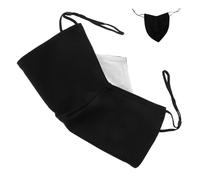 Men's Beard Cover Mask, Polyester Face Cover for Outdoor Commuting | Black Stylish Design, Adjustable Ear Loops, Protects Beard from Dirt and Wind
