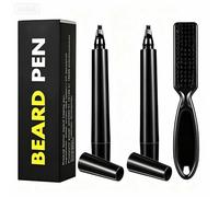 Men's Beard Kit, Waterproof Micro Forked Beard Pen, Enhances Facial Hair, Long Lasting Styling, Creating a Natural Makeup Effect (Black)