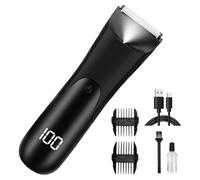 Men's Beard Trimmer, Wet & Dry Beard Shaver | Portable Intimate Trimmer Men Digital Display LCD Legs Ears Face Nose Intimate Parts