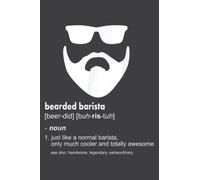Mens Bearded Barista Funny Barista Beard Joke Barista Gift: Daily Planner - Undated Daily Planner for Staying on Track (6" x9")