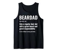 Mens Bearded Dad Funny Beardad Defined Great Beard Growing Father Tank Top