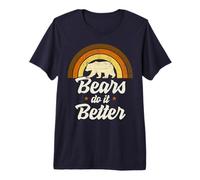 Mens Bears Do It Better Bear Pride Gay Men LGBT Flag Premium T-Shirt