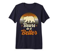 Mens Bears Do It Better Bear Pride Gay Men LGBT Flag Premium T-Shirt