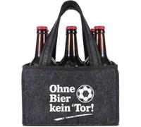 Men's Beer Handbag - Bottle Carrier for 6 Bottles - Reusable Felt Bag as a Gift for Dad, Grandpa & Retirement - Federal Institute for Treats - Birthday for All Ages, Cyclists, No
