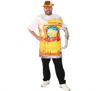 Oktoberfest Beer Stein Costume & Brown Bavarian Hat Mens Fancy Dress Stag Do