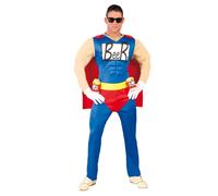 Mens Beer Superhero Fancy Dress Costume Stag Party Large