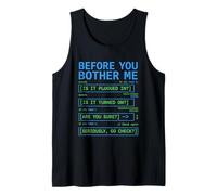 Mens Before You Bother Me Software Developer Programming Tank Top
