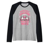 Mens Behind Every Great Pastor is A Greater Wife Raglan Baseball Tee