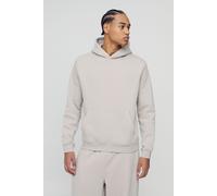 Mens Beige Basic Regular Fit Over The Head Hoodie, Beige M