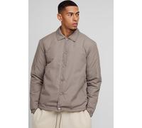 Mens Beige Padded Collared Coach Jacket, Beige XL
