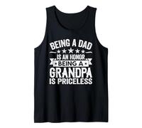 Mens Being a Grandpa is Priceless Proud Family Humor Legend Tank Top