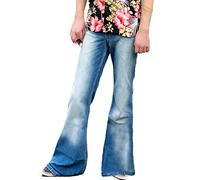 Mens Bell Bottom Pants 70s Outfits for Men,Mens Bell Bottoms Disco Pants Bell Bottom Pants Jeans for Men, Blue0, Large
