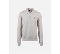 Men's Belstaff Drift Knitted Long Sleeve Polo Stone Beige - Cream - Size: 40
