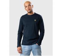 Men's Belstaff Long Sleeved Logo Patch T-Shirt - Navy - Size: 44