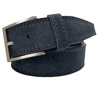 MENS BELT 100% ITALIAN MIDNIGHT BLUE SUEDE BELT 35MM (SMALL 30-32 INCHES)