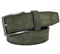 MENS BELT 100% ITALIAN OLIVE GREEN SUEDE 35MM (SMALL 30-32 INCHES)
