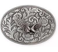 Men's Belt Buckles,Belt Buckle Replacement,Western Cowboys Belt Buckles 1pcs Belt Buckle Chinese Tang Dynasty style Court retro Eagle pattern(Silver)