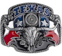 Men's Belt Buckles,Belt Buckle Replacement,Western Cowboys Belt Buckles 1pcs Men Metal Belt Buckle Accessory Western Style Texas Longhorn Suitable for 3.8cm Wide Belt Animal Picture Long Star