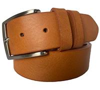 MENS BELT CLASSIC HONEY TAN 100% ITALIAN FULL GRAIN SINGLE SKIN HIDE LEATHER BELT 40MM (LARGE 36-38)