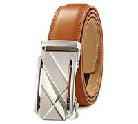 Men's Belt,Ratchet Dress Belt with Automatic Buckle Brown/Black-Trim to Fit-35mm wide - - Adjustable from 20" to 36" Waist