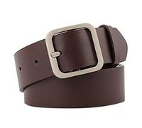 Mens Belt Size 30 Decorative Belt Fashion Belt Ladies Trend Buckle Wild Belt Titanium Belt (Coffee, One Size)