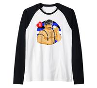 Mens Ben Likes Leather and Beer Raglan Baseball Tee