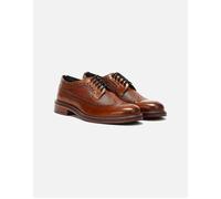 (Brown, 8 (Adults')) Ben Sherman Archie Brogue Leather Men's Tan Lace-Up Shoes