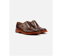 Ben Sherman Sugarman Brogue Leather Men's Mocha Lace-Up Shoes - UK 11 Brown