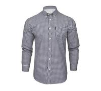 Mens Ben Sherman Button Down Long Sleeve chest Pocket Check Shirt 59141 - Blue