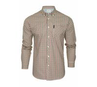 Mens Ben Sherman Button Down Long Sleeve House Check Shirt 59143 - Red / Blue