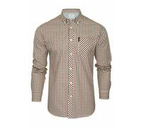Mens Ben Sherman Button Down Long Sleeve House Check Shirt 59143 - Red / Blue