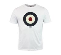 Mens Ben Sherman Classic Soft Cotton Target Bullseye Logo T-Shirt 65093 - White