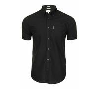 Ben Sherman Mens Oxford Barely Black Casual Button Up Shirt