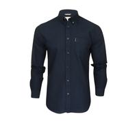 Mens Ben Sherman Signature Long Sleeved Premium Oxford Shirt 65094 - Navy Blue