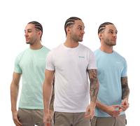 Men's Bench Stanille Logo 3 Pack T- Shirts in Multicolour