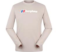 Men's Berghaus Big Logo Long Sleeve Tee - Black, Taupe and Green, New