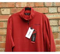 Mens Berghaus Prism Micro PT Half Zip Fleece Jacket Dark Red XXL 50" Chest BNWT
