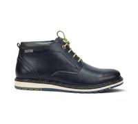 Mens Berna Blue Leather Lace-Up Ankle Smart Casual Comfort Boots
