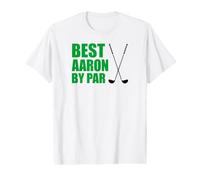 Mens Best Aaron By Par Golfer Name Pun Value Graphic T-Shirt