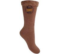 Men's Best Dad Ever Soft Thermal Bed Socks (Chocolate)