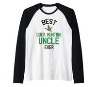 Mens Best Duck Hunting Uncle Waterfowl Hunter Raglan Baseball Tee