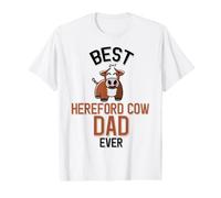 Mens Best Hereford Cow Dad Ever Value Graphic T-Shirt