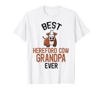 Mens Best Hereford Cow Grandpa Ever Value Graphic T-Shirt