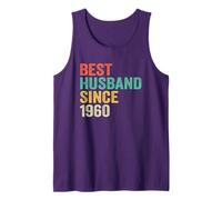 Mens Best Husband Since 1960 Married Man 61st Wedding Anniversary Tank Top