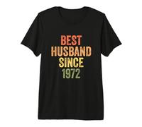 Mens Best Husband Since 1972 54th Wedding Anniversary Premium T-Shirt