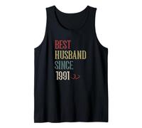 Mens Best Husband Since 1991 34th Wedding Anniversary 34 Years Tank Top
