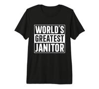 Mens Best Janitor Dad World's Greatest Janitor Premium T-Shirt