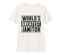 Mens Best Janitor Dad World's Greatest Janitor Premium T-Shirt