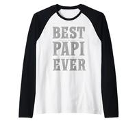 Mens Best Papi Ever Vintage Bold Raglan Baseball Tee